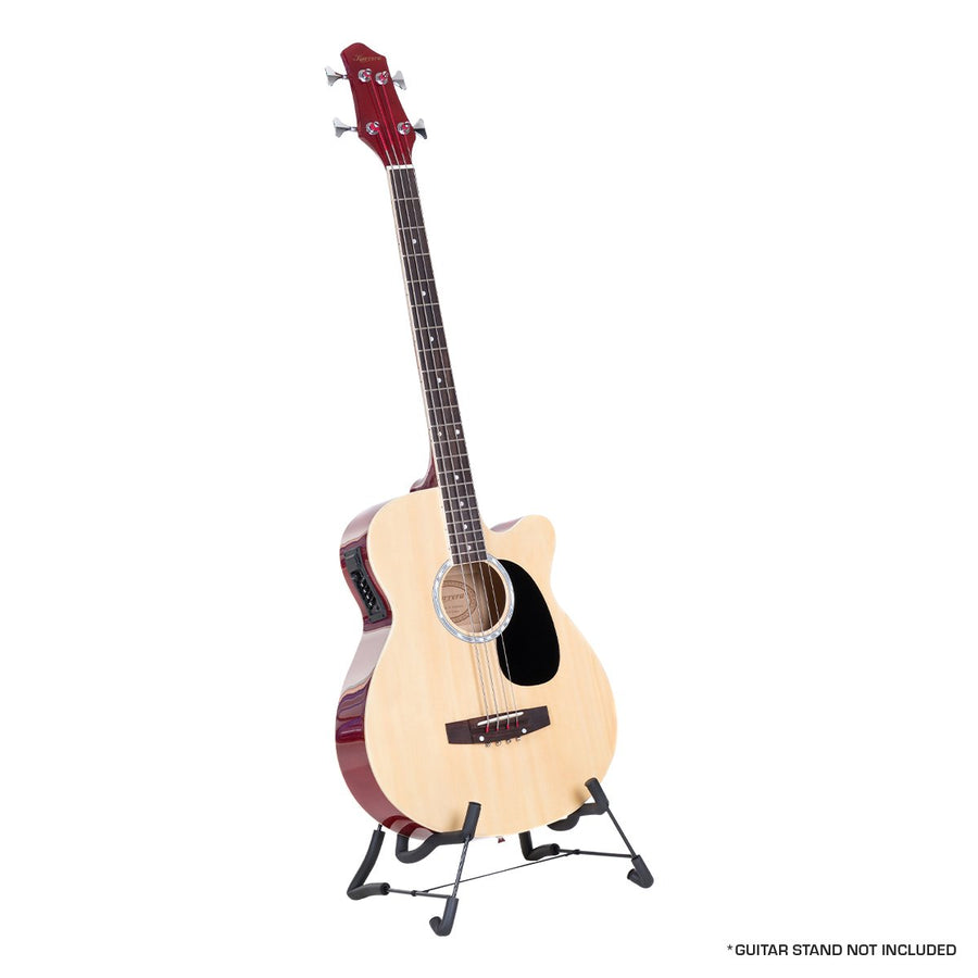 Karrera 4 String Acoustic Bass Guitar Electric Pickup 5 Band Equaliser Natural