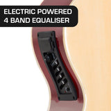 Karrera 4 String Acoustic Bass Guitar Electric Pickup 5 Band Equaliser Natural