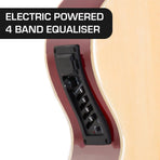 Karrera 4 String Acoustic Bass Guitar Electric Pickup 5 Band Equaliser Natural