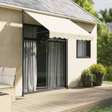 Retractable Awning Cream 250x150 cm Fabric and Steel - Front View