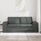 Sofa Dark Grey 182 x 80 x 82 cm Fabric - Side View