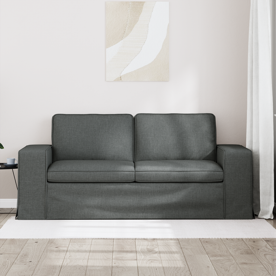 Sofa Dark Grey 182 x 80 x 82 cm Fabric
