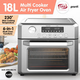 Pronti 18L 1500W Electric Air Fryer Multi Cooker Oven Silver - Side View