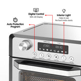 Pronti 18L 1500W Electric Air Fryer Multi Cooker Oven Silver