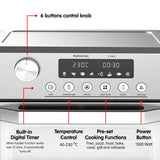 Pronti 18L 1500W Electric Air Fryer Multi Cooker Oven Silver