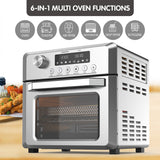 Pronti 18L 1500W Electric Air Fryer Multi Cooker Oven Silver - Top-Down View