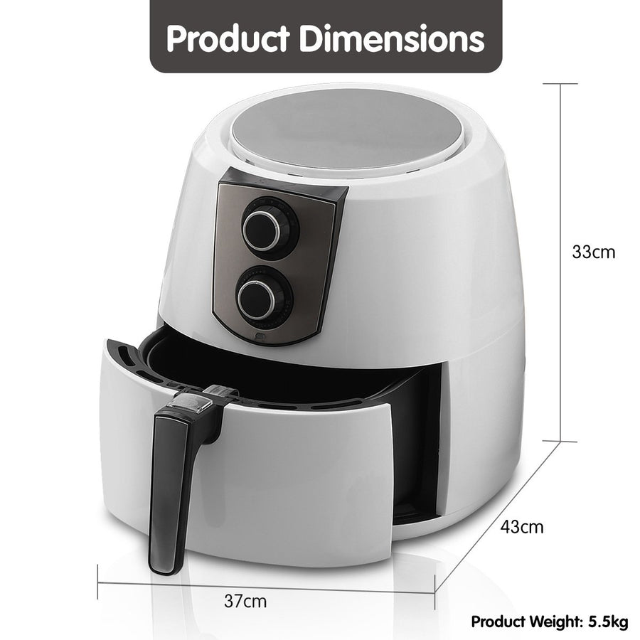 Pronti 7.2L 1800W Air Fryer Cooker Kitchen Oven White