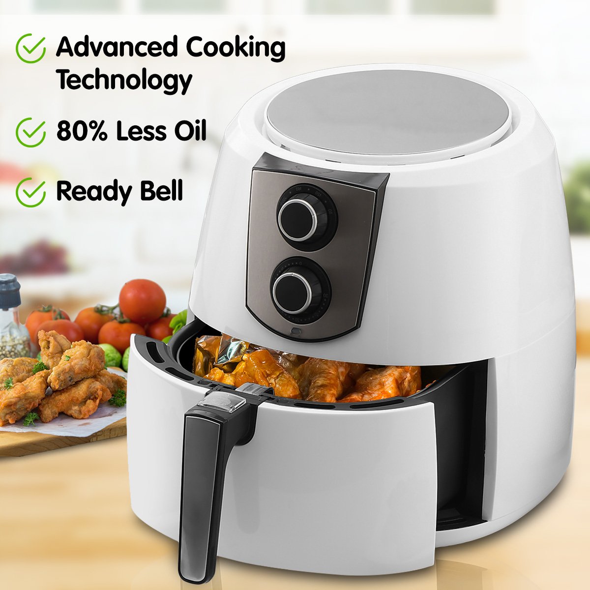 Pronti 7.2L 1800W Air Fryer Cooker Kitchen Oven White