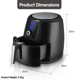 Pronti 7.2L 1800W Air Fryer Cooker Kitchen Oven Black - Extra Image