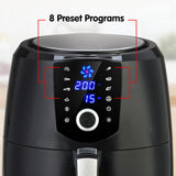 Pronti 7.2L 1800W Air Fryer Cooker Kitchen Oven Black - Top-Down View