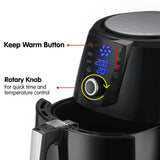 Pronti 7.2L 1800W Air Fryer Cooker Kitchen Oven Black