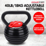 Powertrain Adjustable Kettlebell Weights Dumbbell - 18kg - Extra Image