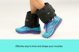 2x 5kg Adjustable Ankle Exercise Running Weights - Front View