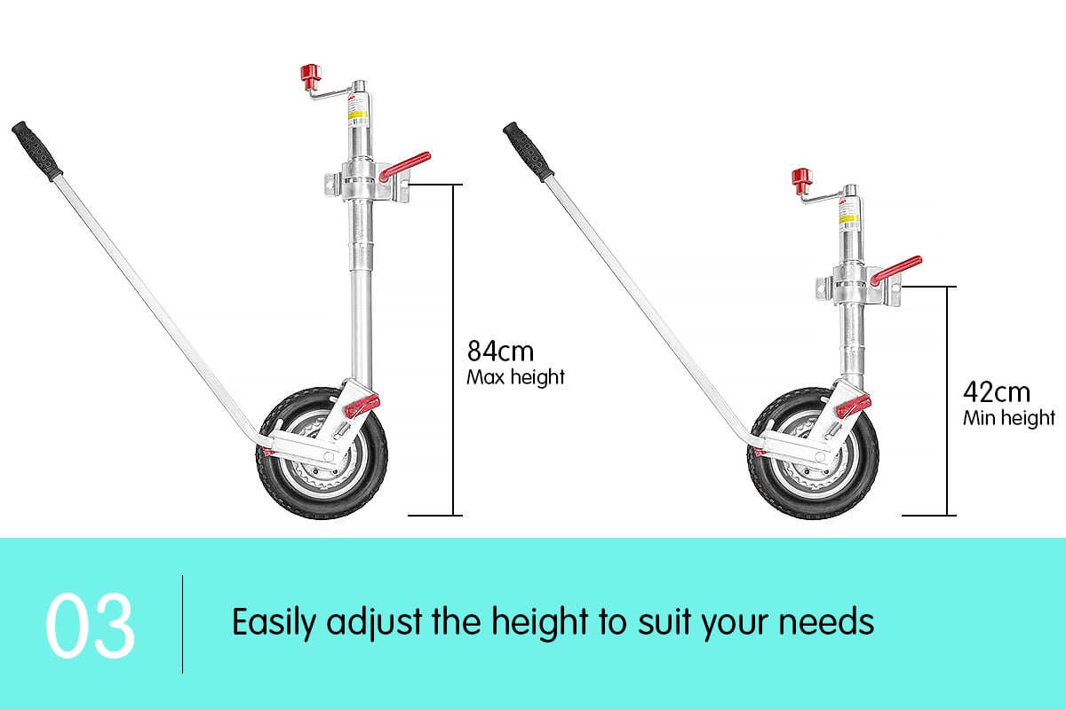 AL-KO 10in Ratchet Trailer Boat and Caravan Jockey Wheel