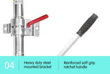 AL-KO 10in Ratchet Trailer Boat and Caravan Jockey Wheel - Rear View