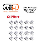 20x Anderson Style Plug connector 50AMP Caravan Trailer Solar 6AWG GREY - Front View