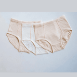 Angel Dept Organic Cotton Kids Underwear Camel Briefs - Girl 140 - Side View