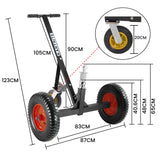 Kartrite 3-Wheel Adjustable Trailer Dolly Heavy Duty Caravan Mover 1000 lbs Tongue Capacity Dur - Top-Down View