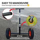 Kartrite 3-Wheel Adjustable Trailer Dolly Heavy Duty Caravan Mover 1000 lbs Tongue Capacity Dur - Low Angle