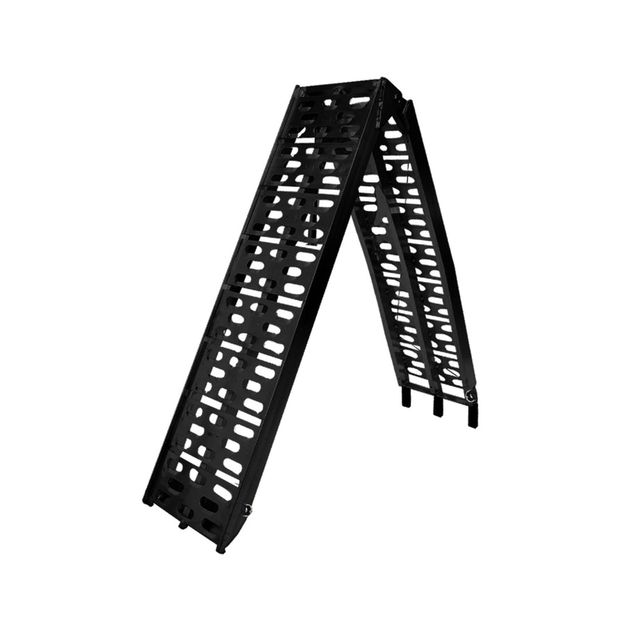 Kartrite Aluminium Folding Loading Ramp ATV Motorbike Motorcycle Golf Buggy Trailer - Black