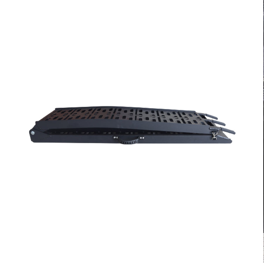 Kartrite Aluminium Folding Loading Ramp ATV Motorbike Motorcycle Golf Buggy Trailer - Black