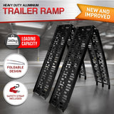 Kartrite Pair (x2) Aluminium Folding Loading Ramp ATV Motorbike Motorcycle Golf Buggy Trailer - - Extra Image