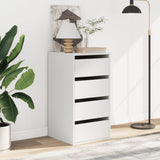 Corner Chest of Drawers White 40x41x76 cm Engineered Wood - Side View