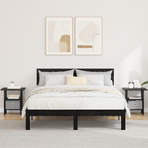 Bedside Table 2 pcs Black Oak 41 x 40 x 45 cm Engineered Wood