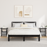 Bedside Table 2 pcs Black Oak 41 x 40 x 45 cm Engineered Wood - Side View
