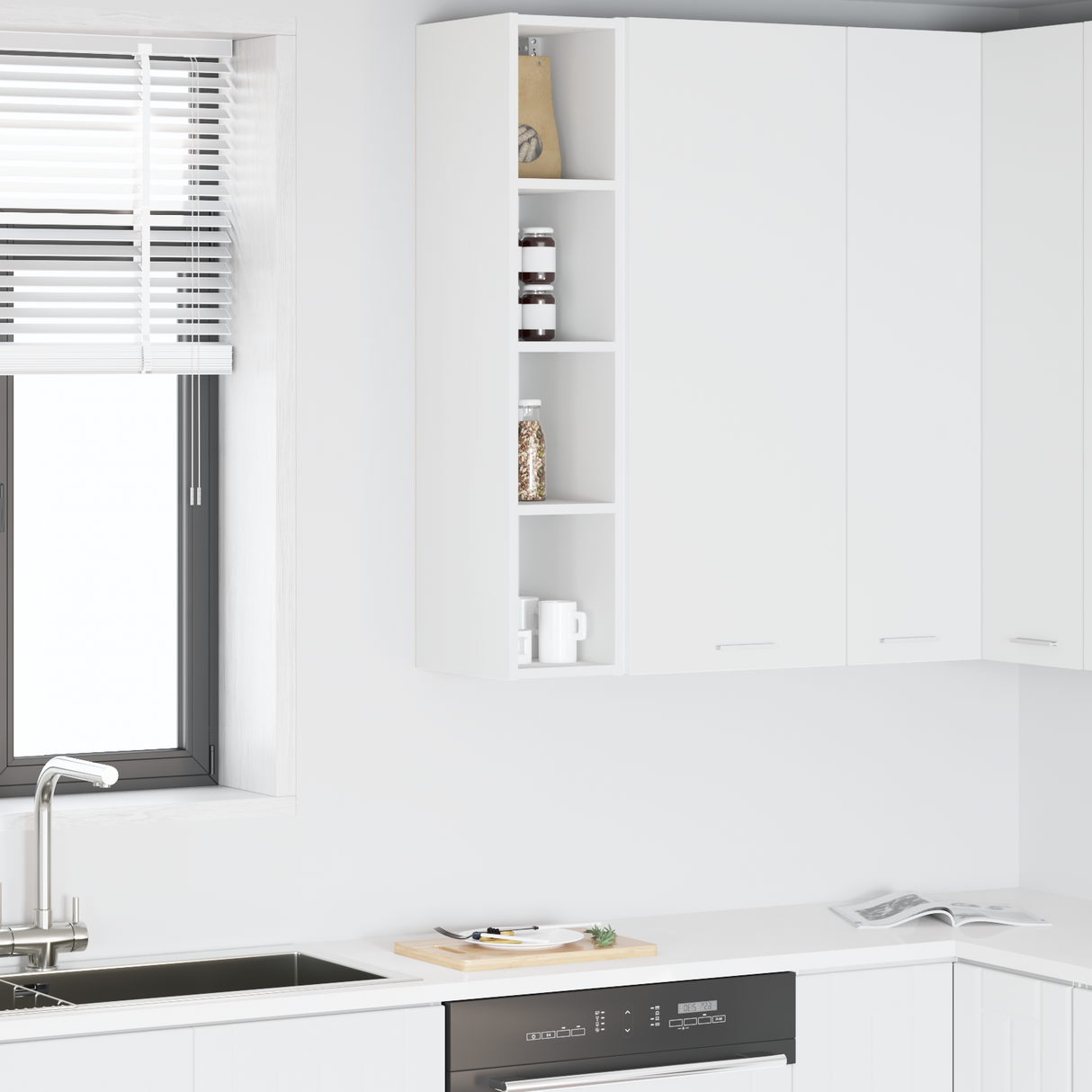 Hanging Cabinet White 20 x 29,5 x 100 cm Engineered Wood
