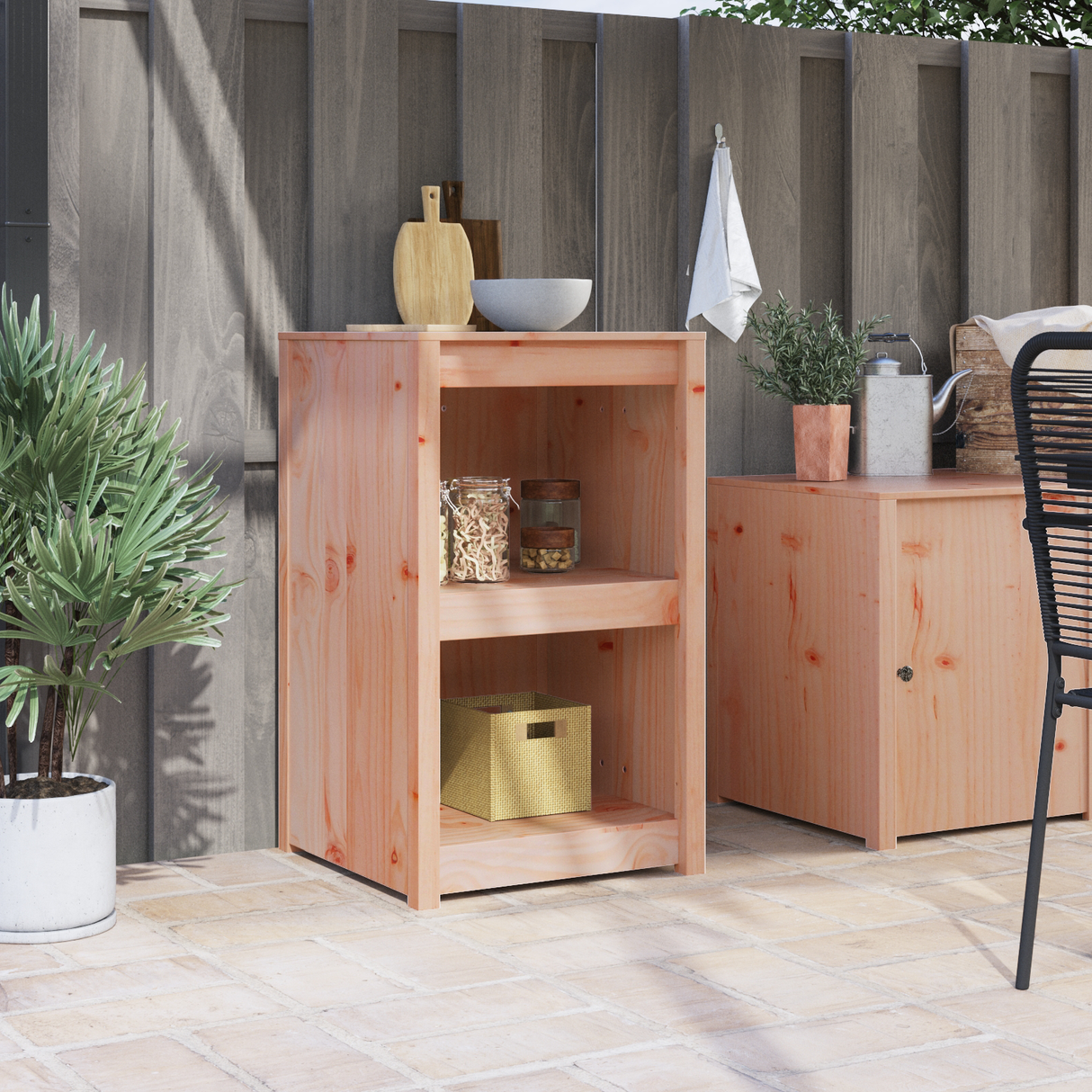 Kitchen Cabinet with Shelf MEPPEL Brown Oak 55 x 55 x 92 cm