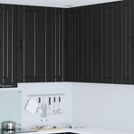 Wall Corner Cabinet LUCCA Black 57 x 57 x 100 cm