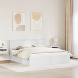 Bed Frame with Headboard White 180 x 200 cm Engineered Wood