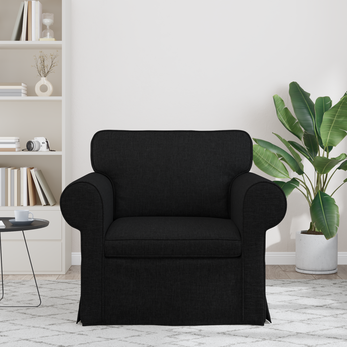 Sofa Black 95 x 82 x 80 cm Fabric