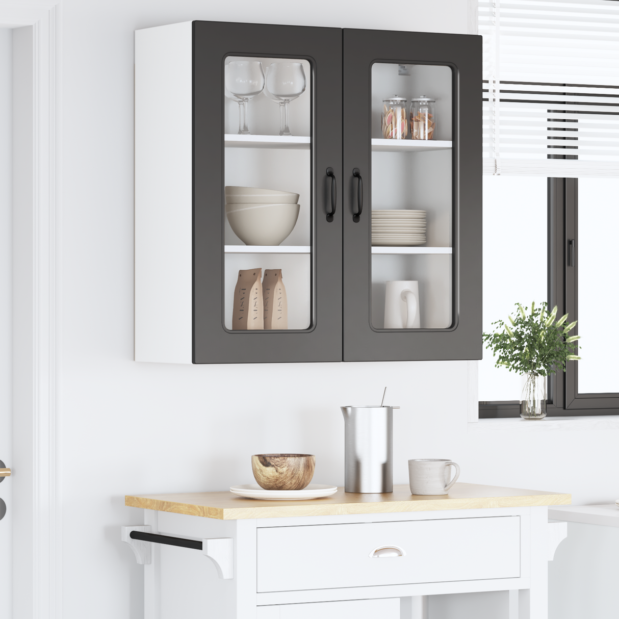 Dishwasher Panel Kalmar Black 80 x 31 x 80 cm Engineered Wood