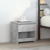 Bedside Cabinet Concrete Grey 40x30x39 cm Engineered Wood