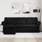 Sofa Black 215 x 138 x 80 cm Fabric - Side View