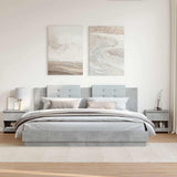 Bedside Cabinets 2 pcs Concrete Grey 40x30x39cm Engineered Wood - Side View