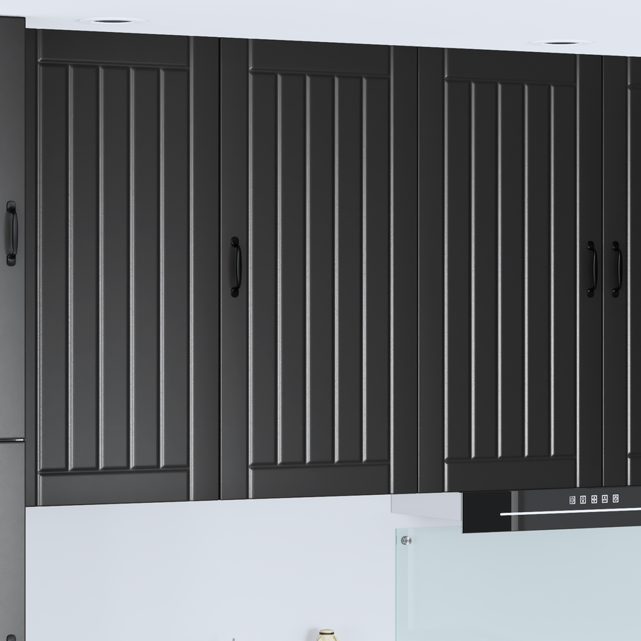 Wall Cabinet LUCCA Black 50 x 31 x 100 cm Engineered Wood