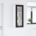 Hanging Cabinet Black Oak 40 x 31 x 100 cm Engineered Wood