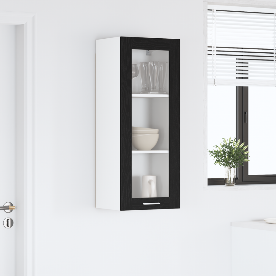 Hanging Cabinet Black Oak 40 x 31 x 100 cm Engineered Wood
