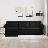 Sofa Black 245 x 138 x 80 cm Fabric