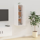 Wall Mounted TV Cabinet White 40x34.5x100 cm - Side View