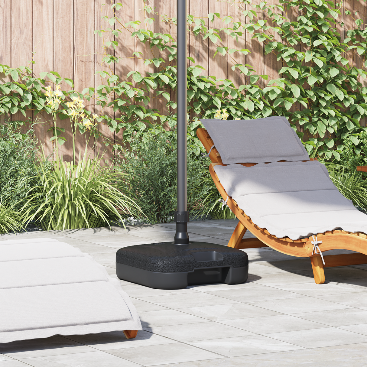 Parasol Base Black 45 x 45 x 29,5 cm High-density polyethylene