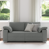 Loveseat Sofa Dark Grey 180 cm Fabric