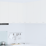 Hanging Cabinet White 57 x 57 x 80 cm Engineered Wood - Side View