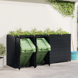 Wheelie Bin Storage for 4 Bins Black 272 x 77,5 x 121,5 cm