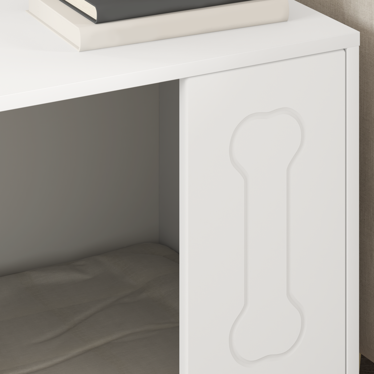 Dog House White 44 x 42 x 49 cm Engineered Wood