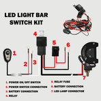 2way LED Universal Driving light Wiring Loom Harness 12V 24V 40A Relay Switch