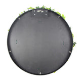 Flowering White Artificial Green Wall Disc UV Resistant 50cm (Black Frame) - Close-Up Angle